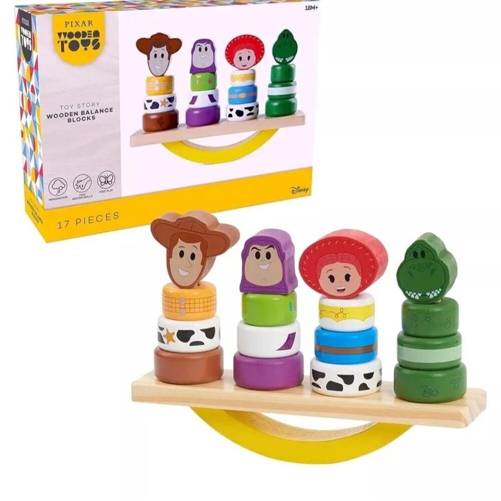 Disney wooden toy story toy balance blocks
